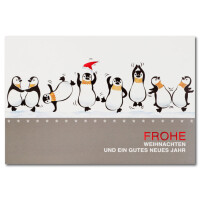 95544-K24 lustige Weihnachtskarte mit Pinguine